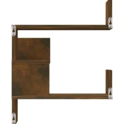 vidaXL - Wandhoekschap - Bruin - Bewerkt hout