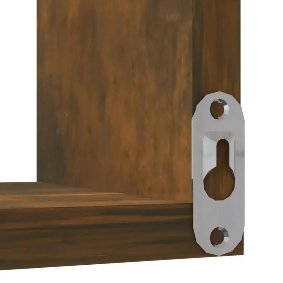 vidaXL - Wandhoekschap - Bruin - Bewerkt hout