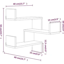 vidaXL - Wandhoekschap - Bruin - Bewerkt hout