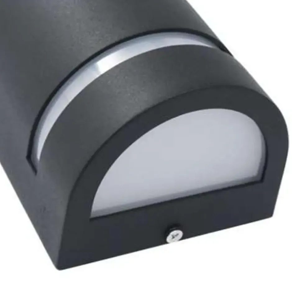 vidaXL - Wandlamp - Zwart - Aluminium - 75 x 95 x 238 mm - 2 stuks