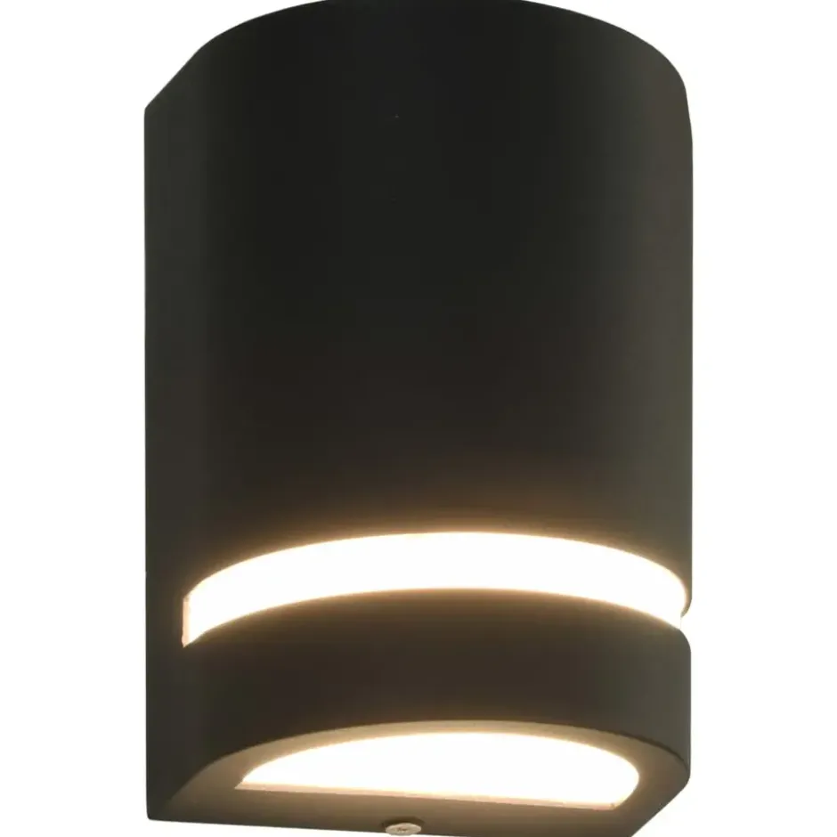 vidaXL - Wandlamp - Zwart - Aluminium - 75 x 95 x 150 mm - 2 stuks