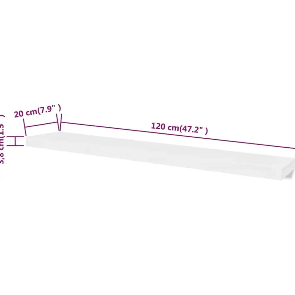 vidaXL - Wandmeubel - Wit - MDF - 120 cm - 2 stuks