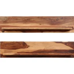 vidaXL - Wandplank - Bruin - Hout - 118 x 26 x 20 cm - 2 stuks