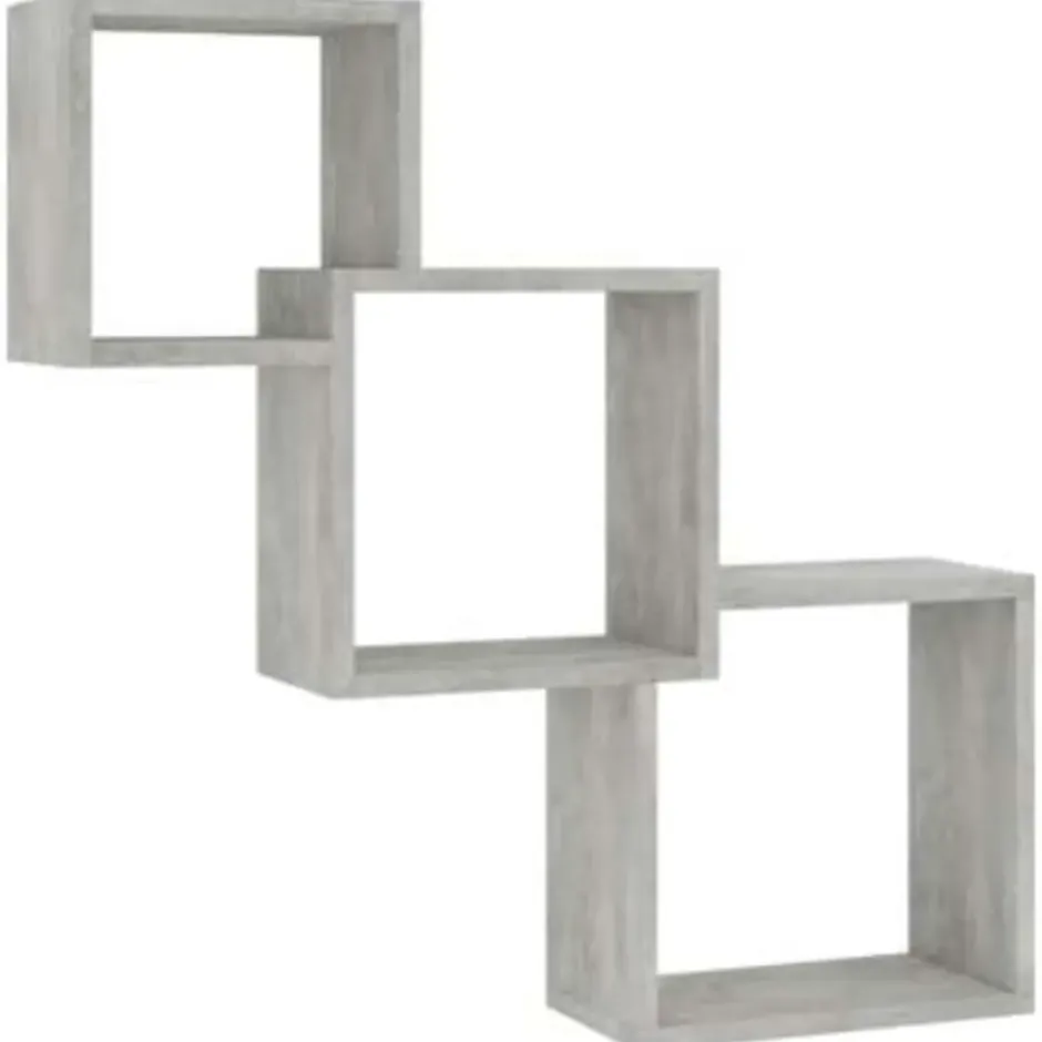 vidaXL - Wandplank - Grijs - Bewerkt hout