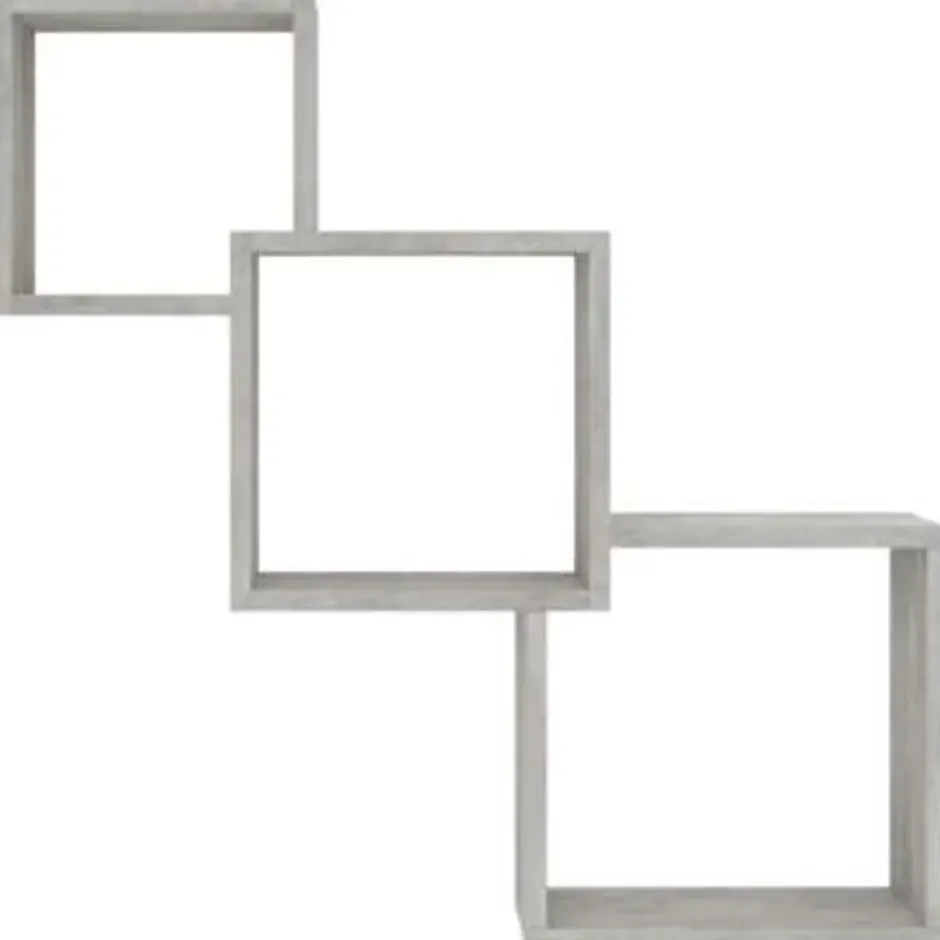 vidaXL - Wandplank - Grijs - Bewerkt hout