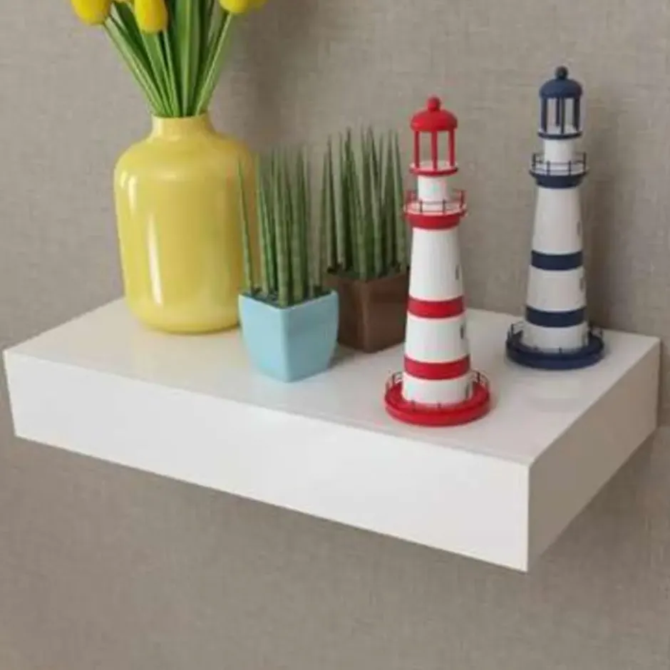 vidaXL - Wandplank - Wit - MDF