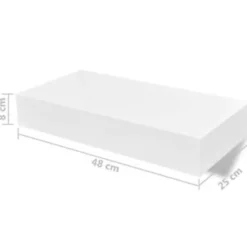 vidaXL - Wandplank - Wit - MDF
