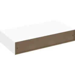 vidaXL Wandschap - met lade - zwevend - MDF - wit