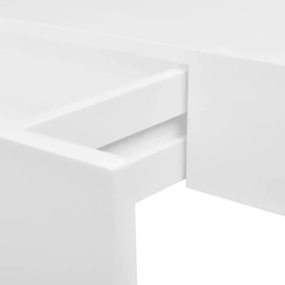 vidaXL Wandschap - met lade - zwevend - MDF - wit