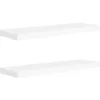 vidaXL - Wandschap - Wit - MDF - 80 x 23.5 x 3.8 cm - 2 stuks