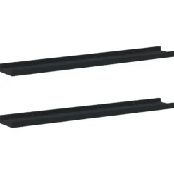 vidaXL - Wandschap - Zwart - MDF