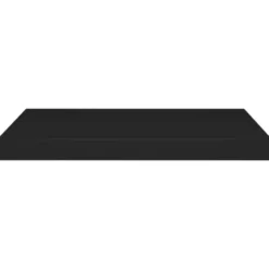 vidaXL - Wandschap - Zwart - MDF - 60 x 23.5 x 3.8 cm