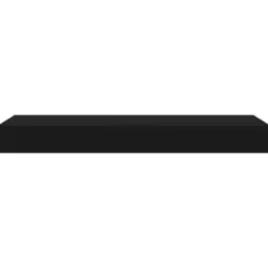vidaXL - Wandschap - Zwart - MDF - 80 x 25 x 8 cm