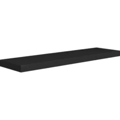 vidaXL - Wandschap - Zwart - MDF - 90 x 23.5 x 3.8 cm - 2 stuks