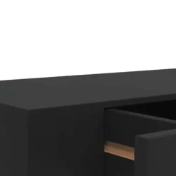 vidaXL - Wandschap - Zwart - MDF - 48 x 25 x 8 cm