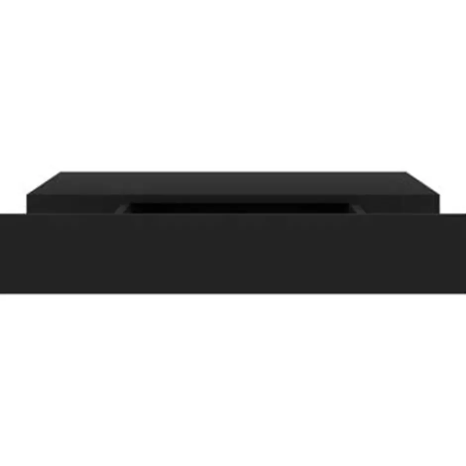 vidaXL - Wandschap - Zwart - MDF - 48 x 25 x 8 cm