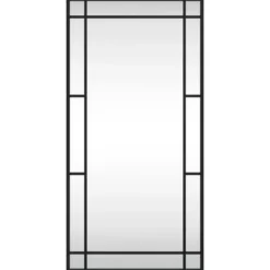 vidaXL - Wandspiegel - Zwart - IJzer - 40 x 80 cm