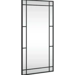 vidaXL - Wandspiegel - Zwart - IJzer - 40 x 80 cm