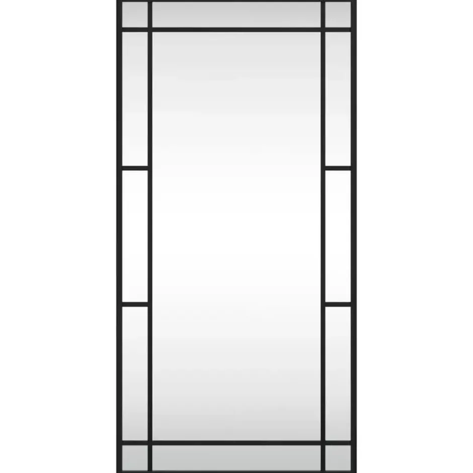 vidaXL - Wandspiegel - Zwart - IJzer - 40 x 80 cm