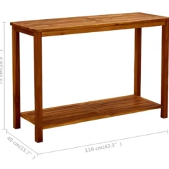 vidaXL - Wandtafel - Bruin - Acaciahout - 110 x 40 x 75 cm