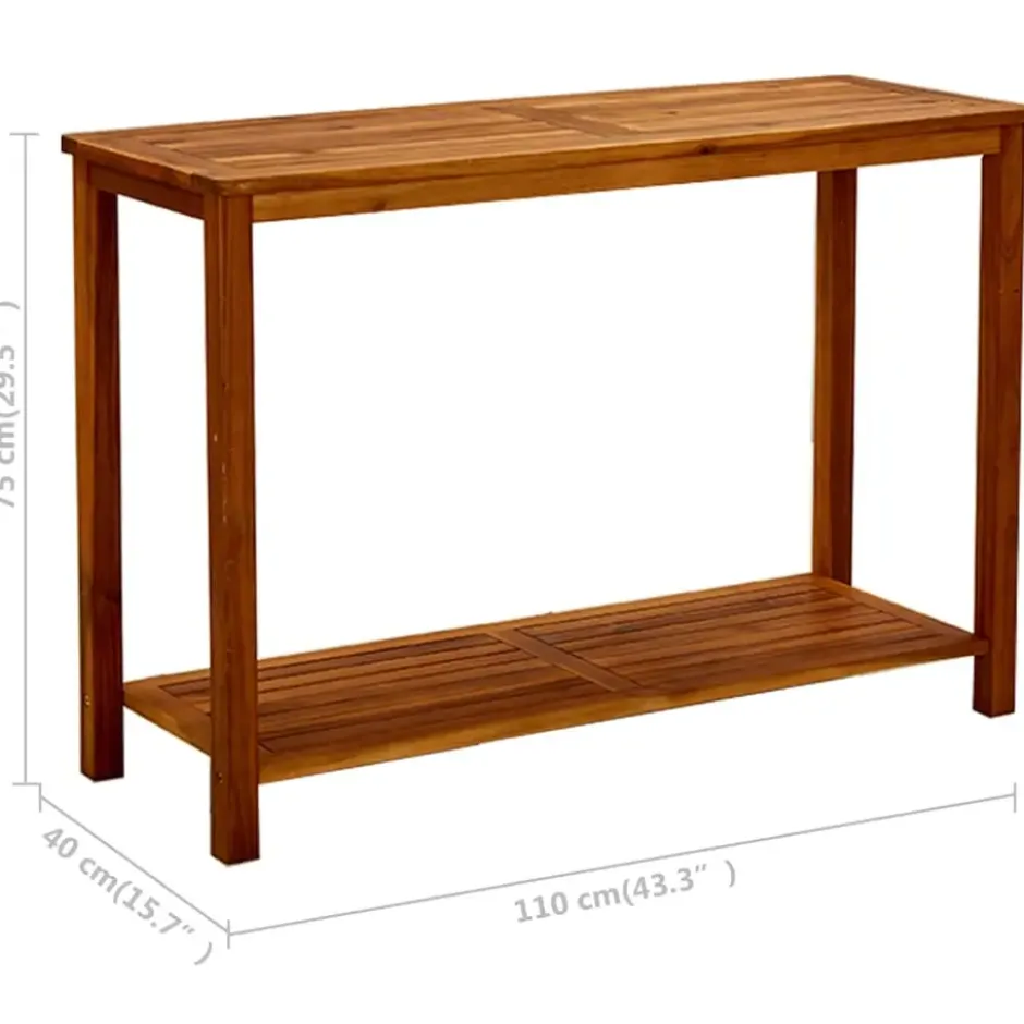 vidaXL - Wandtafel - Bruin - Acaciahout - 110 x 40 x 75 cm