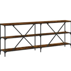 vidaXL - Wandtafel - Bruin - Bewerkt hout