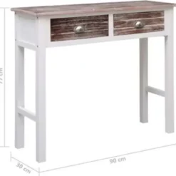 vidaXL - Wandtafel - Bruin - Hout