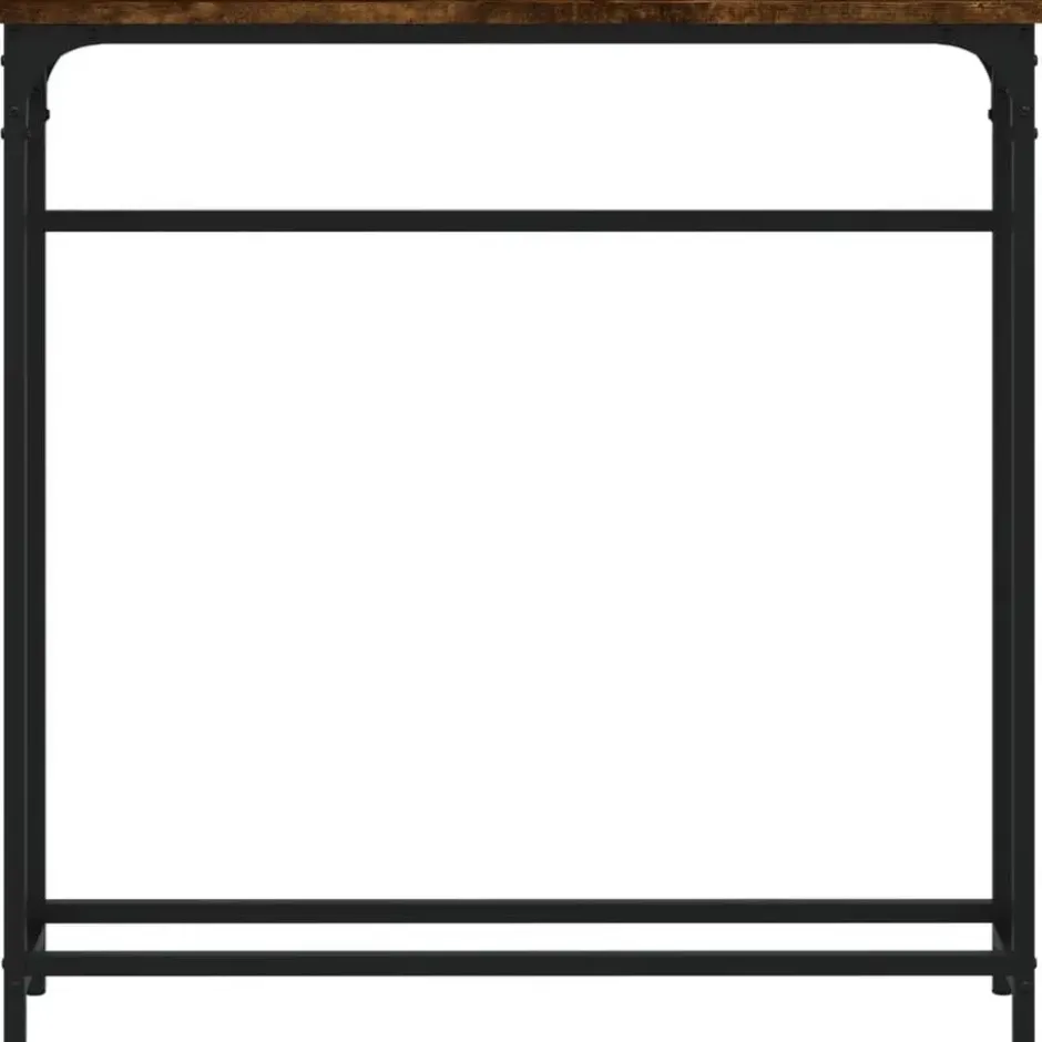 vidaXL - Wandtafel - Gerookt eiken - Bewerkt hout - 75x19.5x75 cm