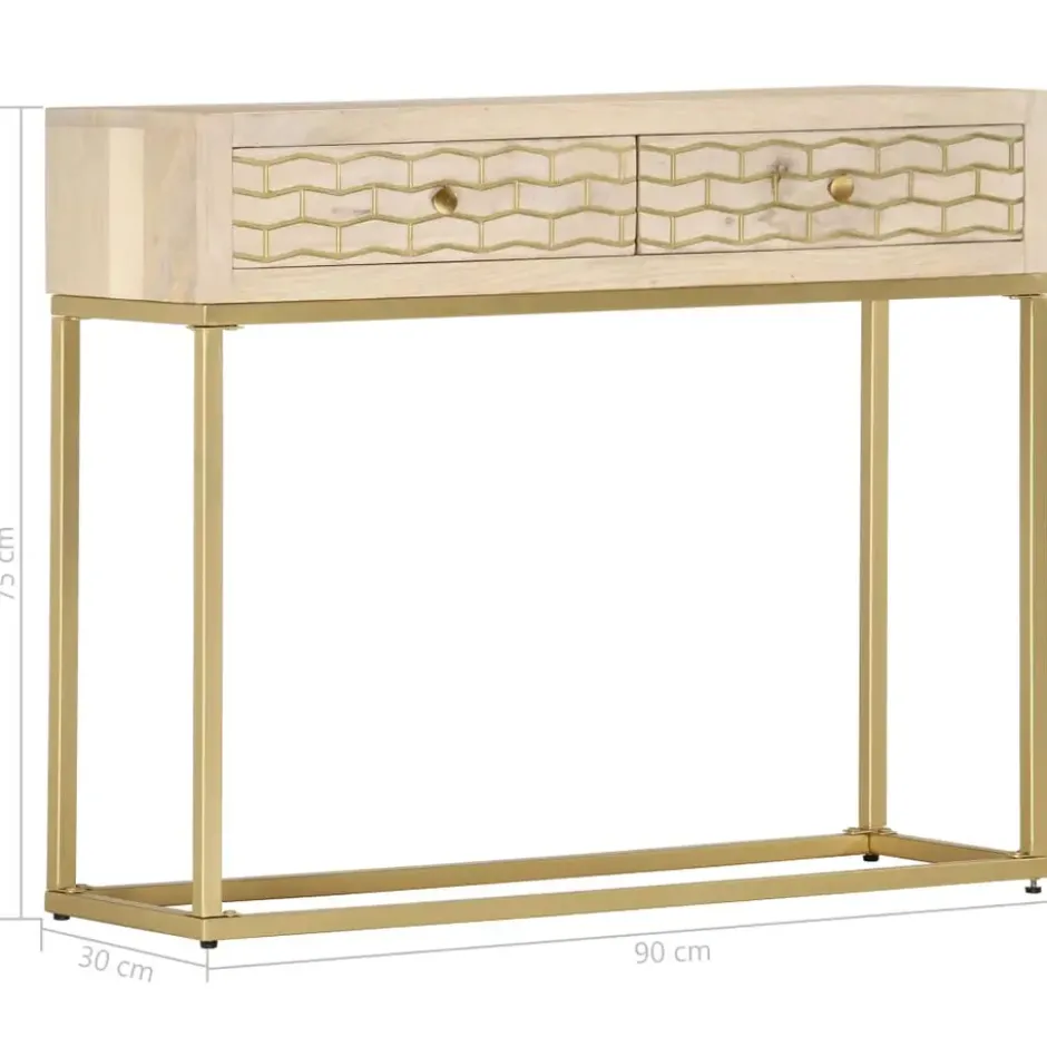 vidaXL - Wandtafel - Goud - Hout