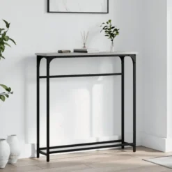 vidaXL - Wandtafel - Grijs sonoma eiken - Bewerkt hout - 75x19.5x75 cm