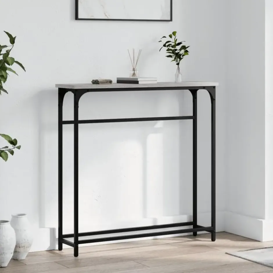 vidaXL - Wandtafel - Grijs sonoma eiken - Bewerkt hout - 75x19.5x75 cm