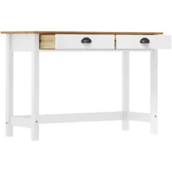 VIDAXL Wandtafel Hill Range met 2 lades 110x45x74 cm grenenhout