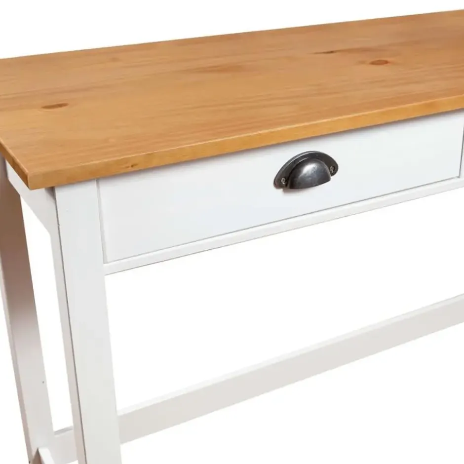VIDAXL Wandtafel Hill Range met 2 lades 110x45x74 cm grenenhout