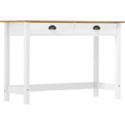 VIDAXL Wandtafel Hill Range met 2 lades 110x45x74 cm grenenhout