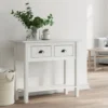 vidaXL - Wandtafel - Wit - Grenenhout