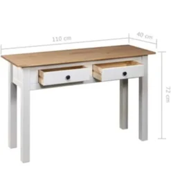 vidaXL - Wandtafel - Wit - Grenenhout