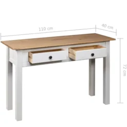 vidaXL - Wandtafel - Wit - Grenenhout