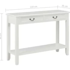 vidaXL - Wandtafel - Wit - Hout