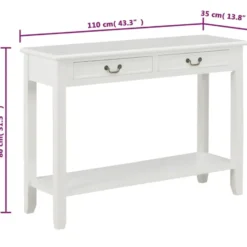 vidaXL - Wandtafel - Wit - Hout