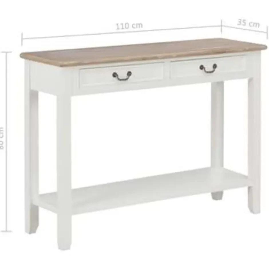 vidaXL - Wandtafel - Wit - Hout