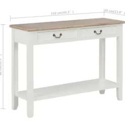vidaXL - Wandtafel - Wit - Hout