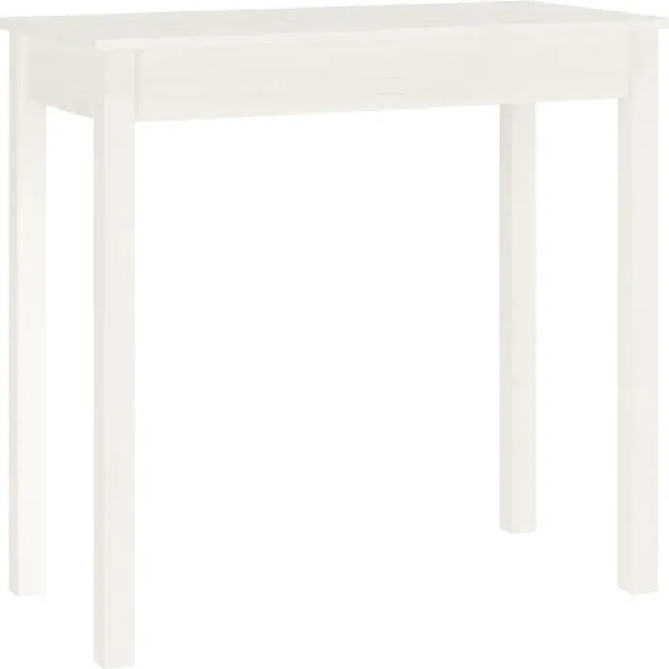 vidaXL - Wandtafel - Wit - Massief grenenhout - 80x40x75 cm
