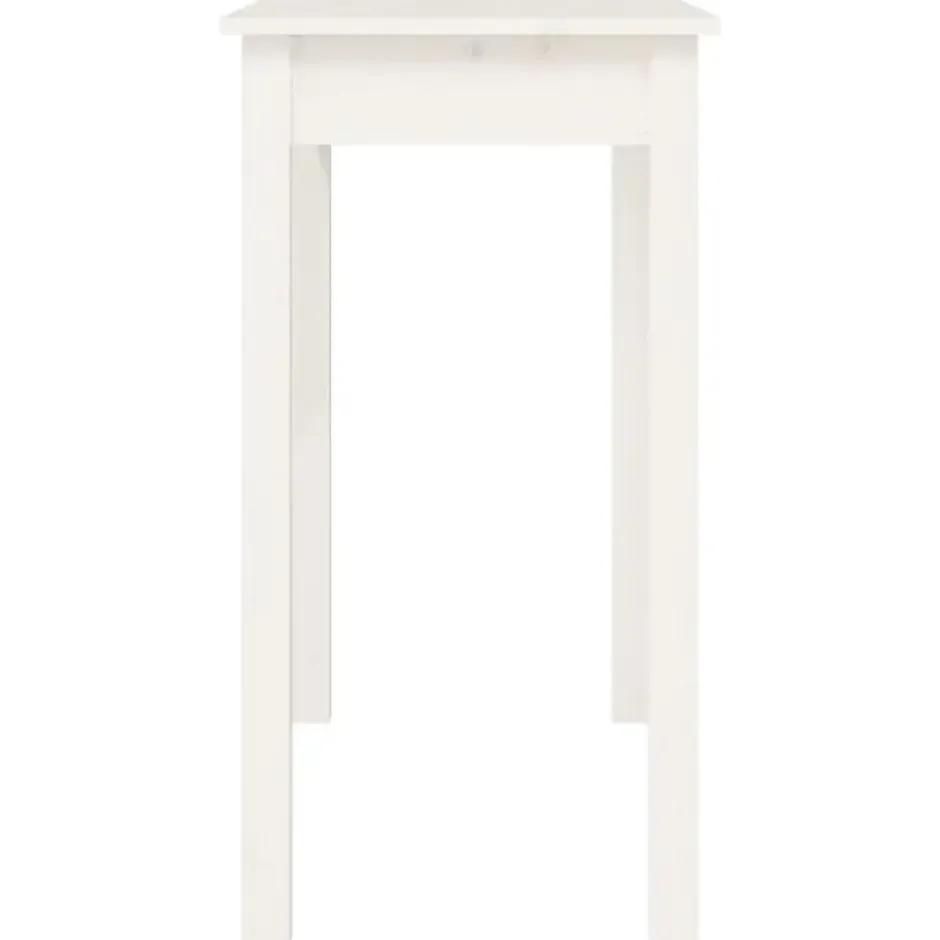 vidaXL - Wandtafel - Wit - Massief grenenhout - 80x40x75 cm