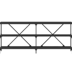 vidaXL - Wandtafel - Zwart - Bewerkt hout