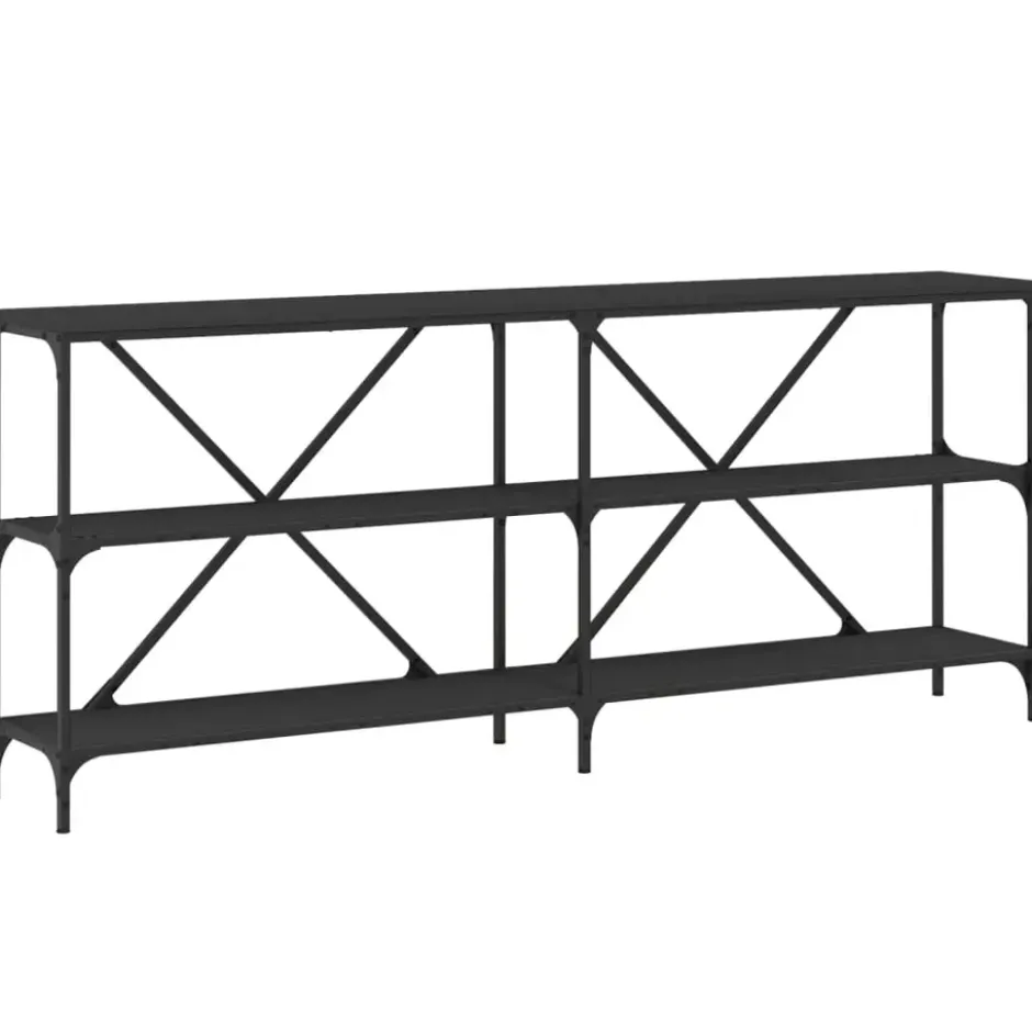 vidaXL - Wandtafel - Zwart - Bewerkt hout