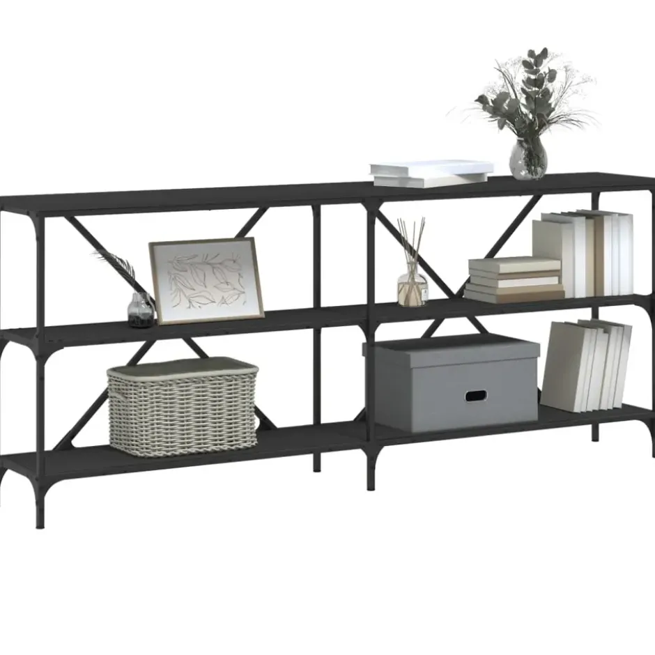 vidaXL - Wandtafel - Zwart - Bewerkt hout