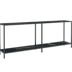 vidaXL - Wandtafel - Zwart - Glas