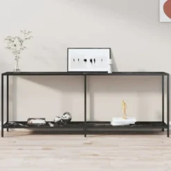 vidaXL - Wandtafel - Zwart - Glas