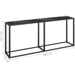 vidaXL - Wandtafel - Zwart - Glas