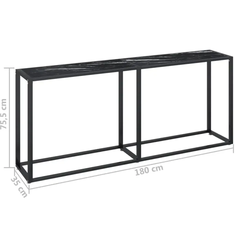 vidaXL - Wandtafel - Zwart - Glas